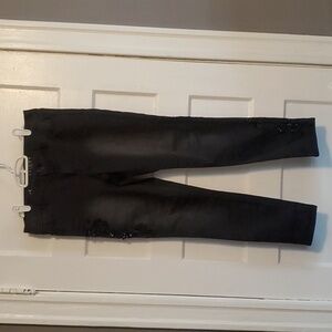 White House Black Market Beaded Embroidered Ankle Jeans